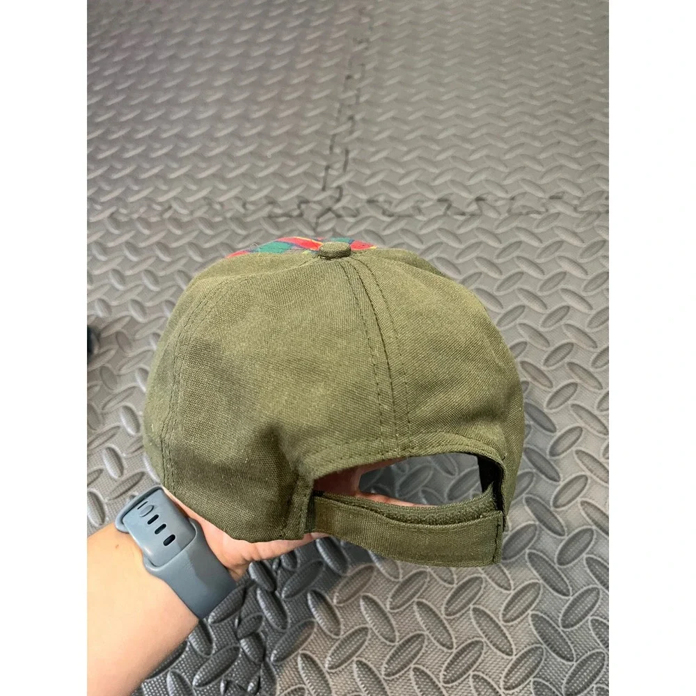 Boy Scouts Of America Webelo Strapback Hat Green M/L Plaid Web Twill Uniform Cap